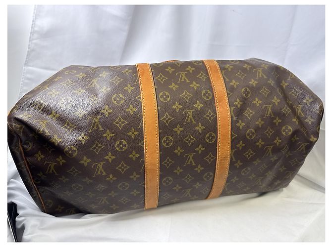 Louis Vuitton Keepall Monogram Canvas 55 Castaño - vista 3