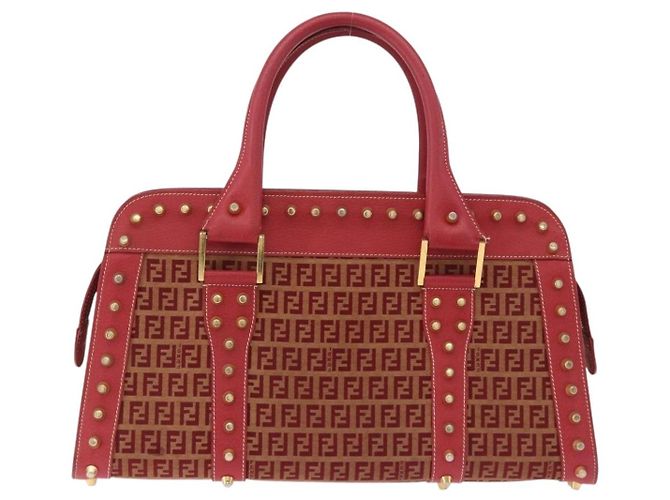 Fendi Studded Handle canvas Rot - Ansicht 2
