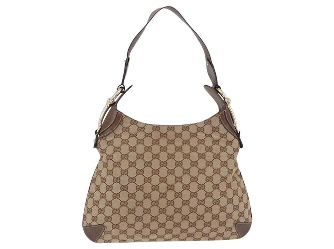 Gucci Horsebit Hobo GG Canvas Beige - vista 2