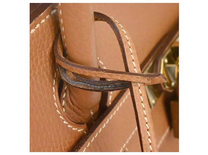 Hermès Hermes HAC Birkin Black Fjord con Hardware Palladium 32 Marrone - vista 4