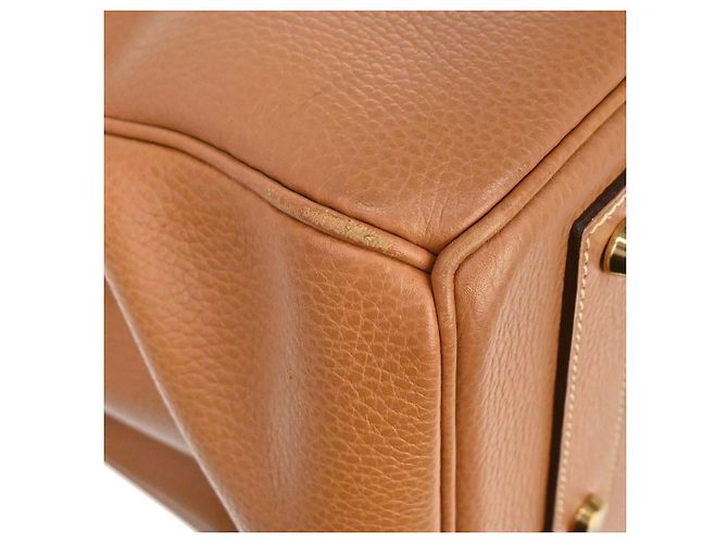 Hermès Hermes HAC Birkin Black Fjord con Hardware Palladium 32 Marrone - vista 7
