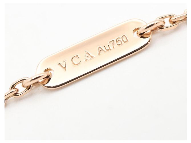 Collana Vintage Alhambra Van Cleef & Arpels Marrone D'oro - vista 3