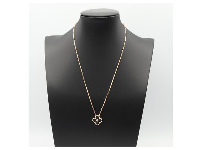 Collana Vintage Alhambra Van Cleef & Arpels Marrone D'oro - vista 5