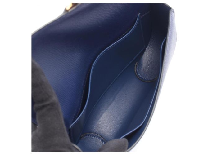 Hermès Clutch Hermes Cherche Midi Blue Saphir - vista 3