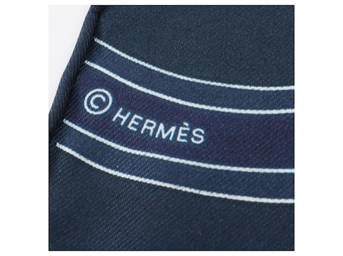Hermès Sciarpa GRAND TRALALA Maxi Twilly Hermes Multicolore Blu navy - vista 2
