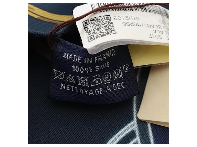 Hermès Sciarpa GRAND TRALALA Maxi Twilly Hermes Multicolore Blu navy - vista 3