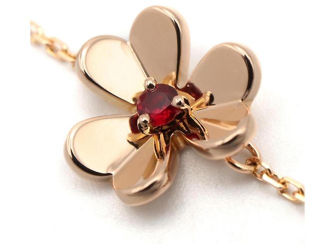 Bracelet Frivole Mini Ruby Van Cleef & Arpels Rouge Doré - vue 4