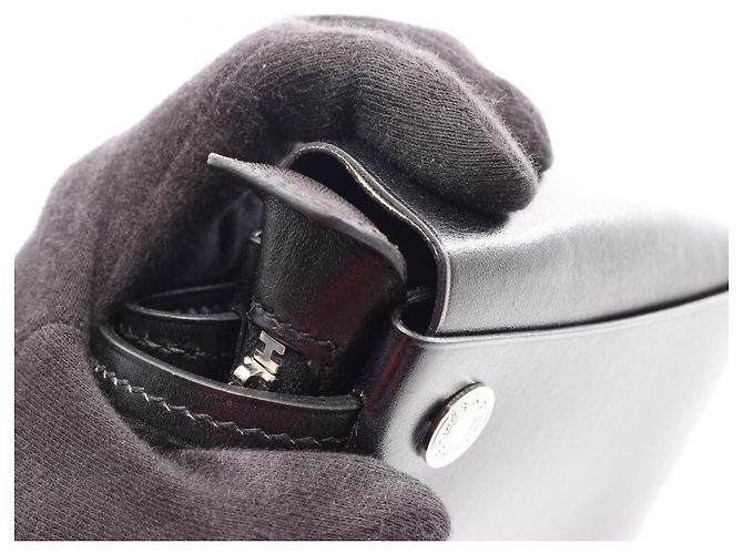 Hermès Borsa a tracolla Hermes in pelle Box Calfskin Nero - vista 14