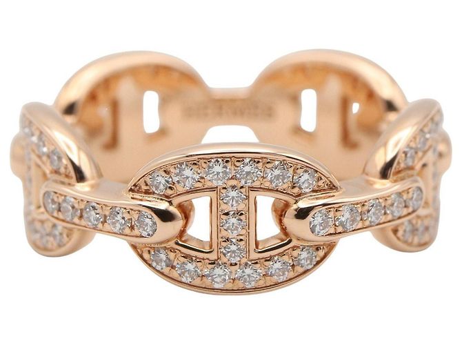 Ring Hermès Anello Enchainée PM Diamante Hermes D'oro - vista 2