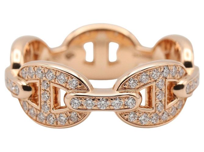 Ring Hermès Anello Enchainée PM Diamante Hermes D'oro - vista 3