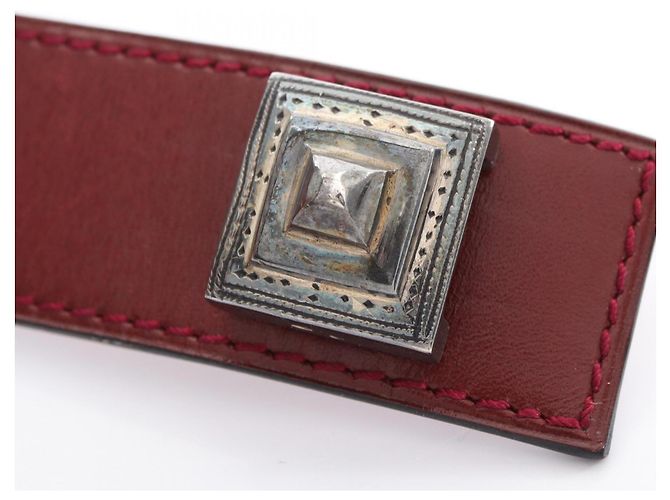 Hermès Bracciale Artemis Touareg Rouge H Hermes Rosso Bordò - vista 8