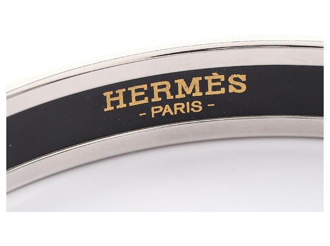 Hermès Pulsera Email PM Celtic Knot Hermes Negro Plata Blanco - vista 3