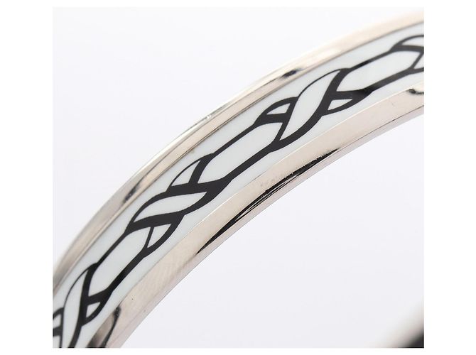 Hermès Pulsera Email PM Celtic Knot Hermes Negro Plata Blanco - vista 6
