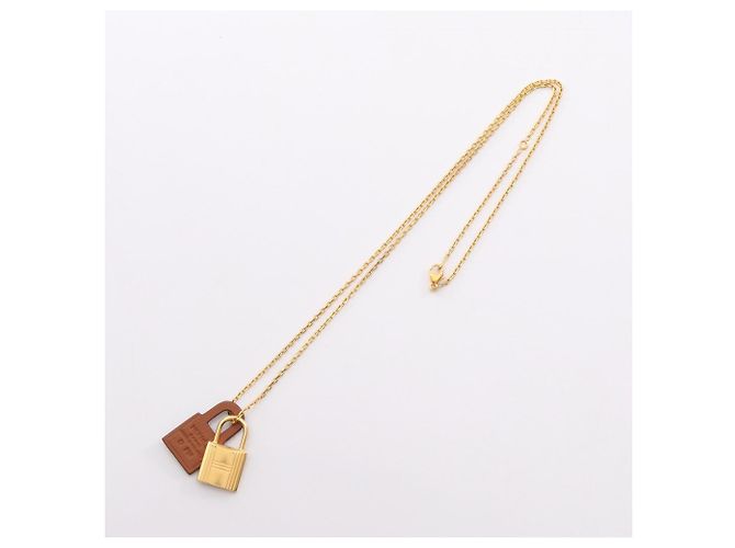 Hermès Collar Hermes O'Kelly Castaño Dorado - vista 3