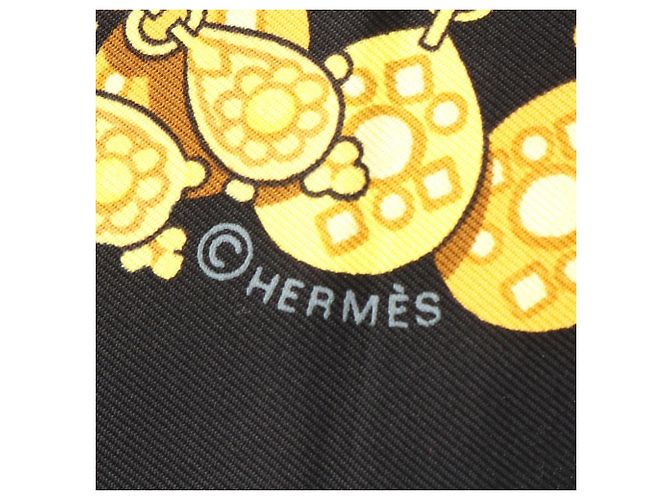 Hermès Hermes Carré 90 Kosmima Seidentuch Schwarz Mehrfarben Gelb - Ansicht 2