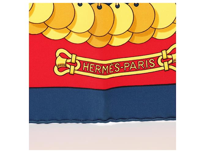 Hermès Sciarpa Hermes Carre 90 Kosmima Rosso Multicolore Giallo - vista 6