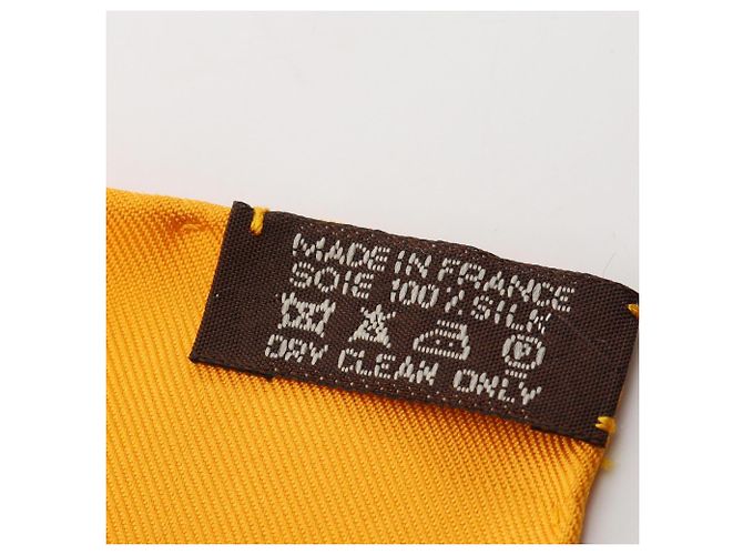 Hermès Foulard Carré 90 Hermes Mors et Gourmettes Rosso Multicolore Giallo - vista 3