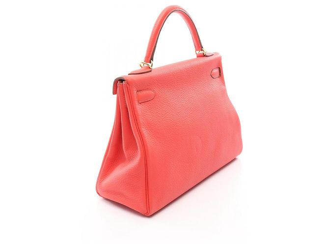 Hermès Borsa Hermes Kelly 32 in Rose Jaipur Rosa - vista 2