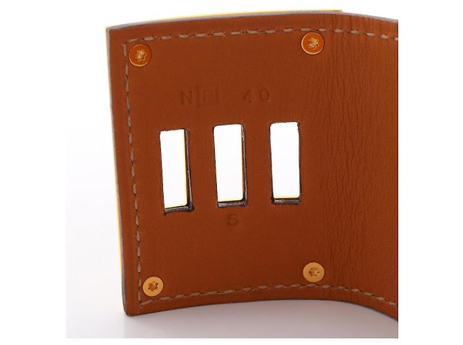 Hermès Bracciale Kelly Dog Extreme Hermes Marrone D'oro - Ansicht 5