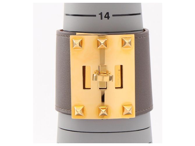 Hermès Bracciale Kelly Dog Extreme Hermes Marrone D'oro - Ansicht 6