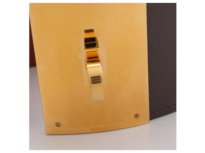 Hermès Bracciale Kelly Dog Extreme Hermes Marrone D'oro - Ansicht 8