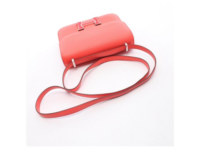 Hermès Borsa a tracolla Hermes Constance 3 Mini Rose Texas Rosso - vista 7