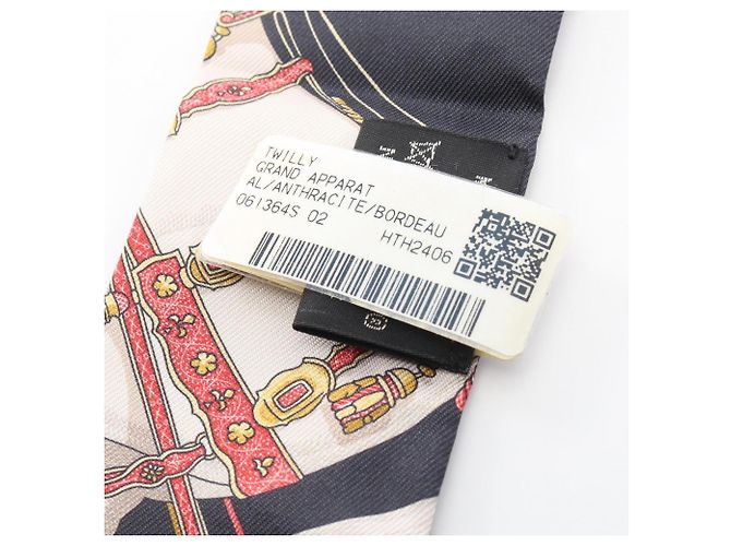 Foulard Hermès Twilly GRAND APPARAT Multicolore Giallo Blu navy - vista 6