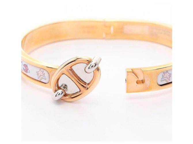 Hermès Hermes Mini Click Chaine d'Ancre Funny Ice Cream Bangle Weiß Mehrfarben Golden - Ansicht 3