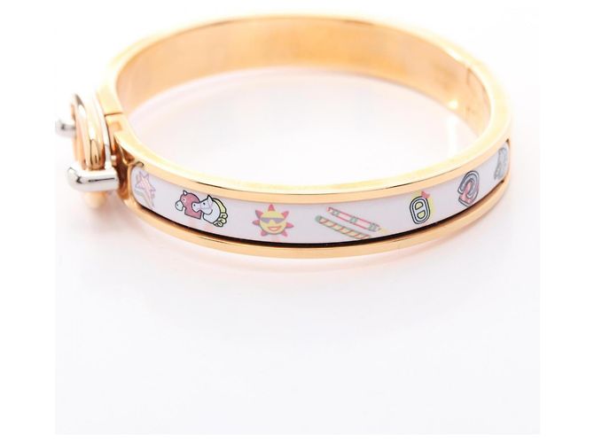 Hermès Hermes Mini Click Chaine d'Ancre Funny Ice Cream Bangle Weiß Mehrfarben Golden - Ansicht 7