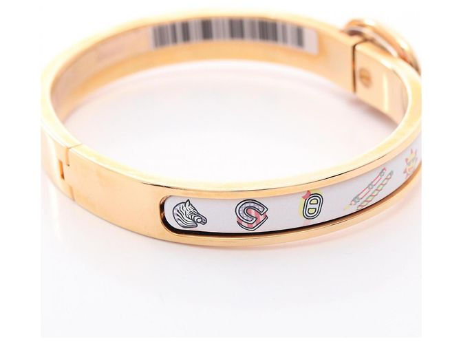 Hermès Hermes Mini Click Chaine d'Ancre Funny Ice Cream Bangle Weiß Mehrfarben Golden - Ansicht 8