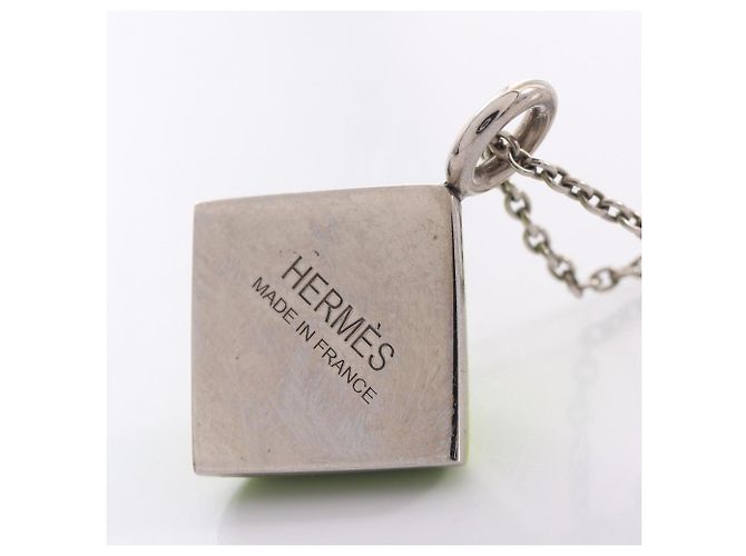 Hermès Colar Hermes Medor Cupid Prata Verde - vista 2