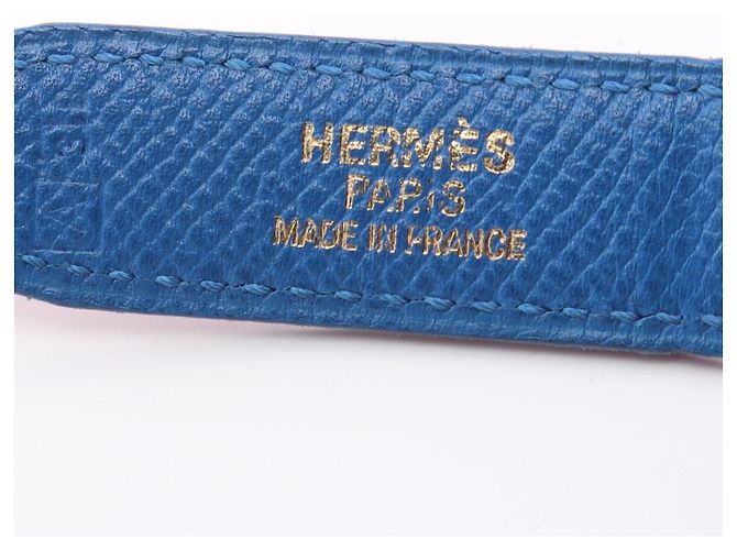 Hermès Hermes Mini Constance Gürtel aus reversiblem Leder Rot Blau - Ansicht 4