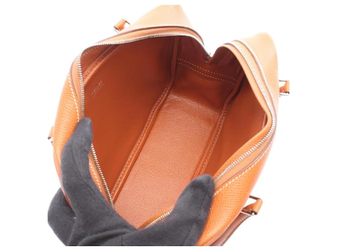 Hermès Borsa Hermes Mini Plume 20 Brick Marrone - vista 3