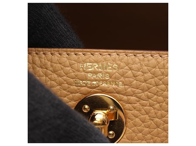 Hermès Borsa a tracolla Hermes Lindy Mini Biscuit Marrone - vista 4
