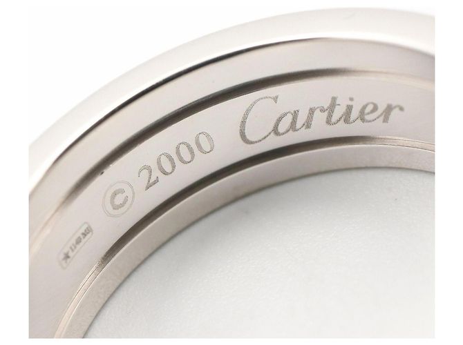Anel Cartier C2 em ouro branco 18K Prata - vista 4