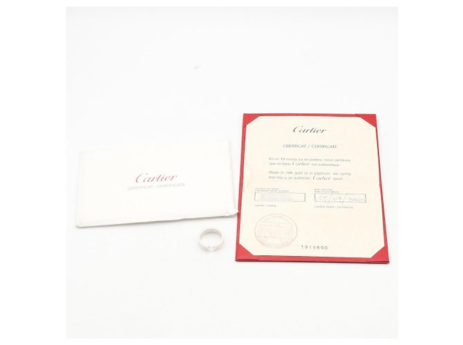 Anel Cartier C2 em ouro branco 18K Prata - vista 9