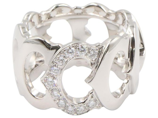 Cartier C de Diamond Ring Silvery - view 2