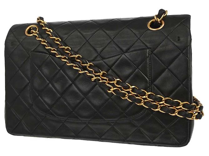 Timeless Chanel Vintage Square Classic Single Flap Matelassé Lambskin Mini Nero - vista 2