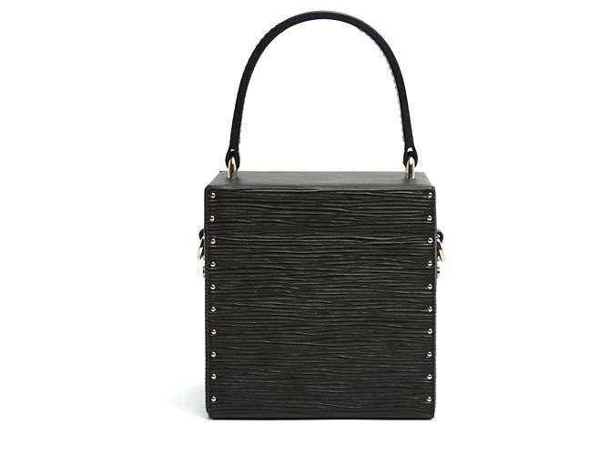 Louis Vuitton Borsa Mini Malle Bleeker Box Pelle Epi Nera Nero - vista 3
