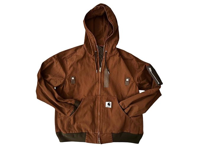 Giacca Sacai x Carhartt Work In Progress marrone in cotone - vista 10