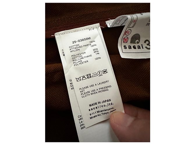 Giacca Sacai x Carhartt Work In Progress marrone in cotone - vista 13