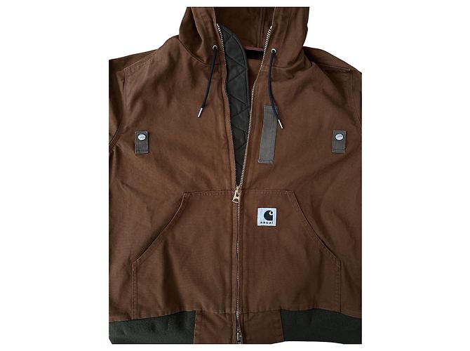 Giacca Sacai x Carhartt Work In Progress marrone in cotone - vista 8