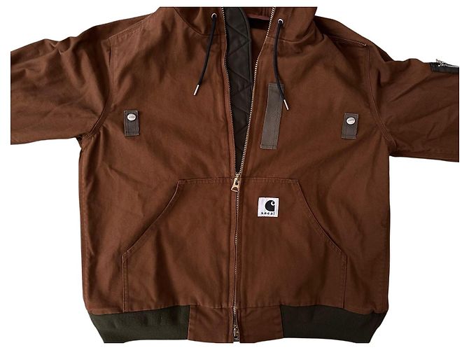 Giacca Sacai x Carhartt Work In Progress marrone in cotone - vista 9