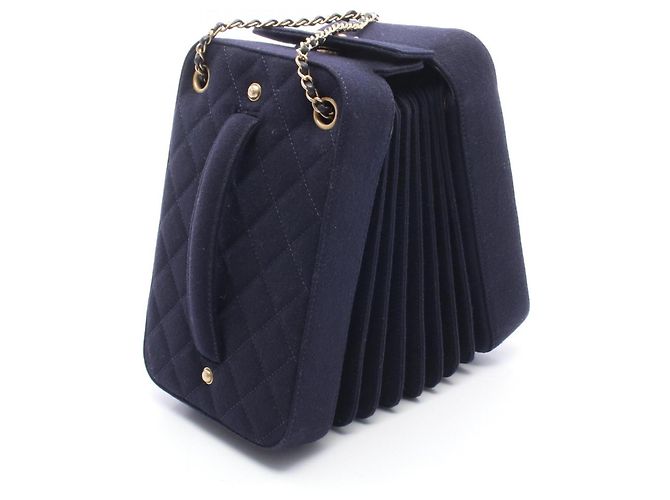 Borsa a Spalla Chanel Accordion Blu navy - vista 2