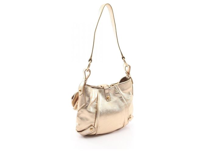 Yves Saint Laurent Rive Gauche Sac Bow Ribbon Shoulder Bag D'oro - vista 2