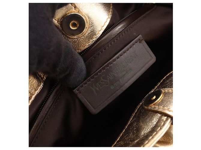 Yves Saint Laurent Rive Gauche Sac Bow Ribbon Shoulder Bag D'oro - vista 4
