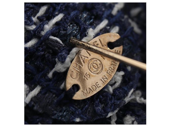 Spilla Camelia Chanel Bianco Blu Blu navy - vista 3