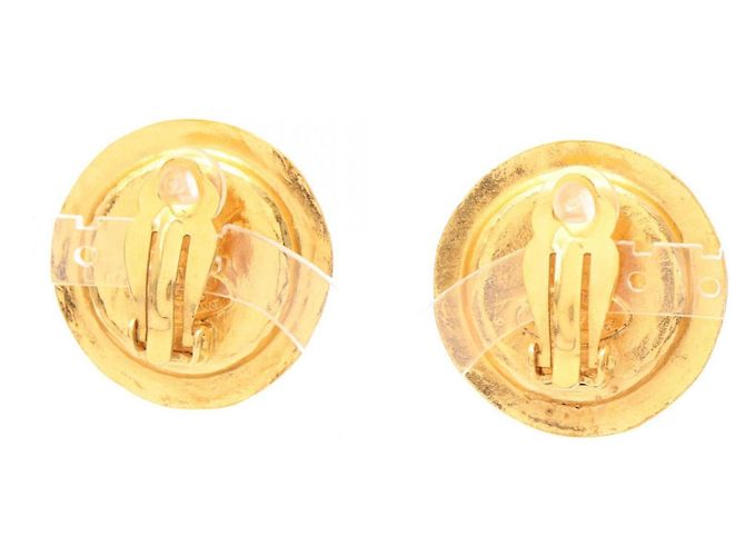 Orecchini a clip tondi Gripoix Chanel D'oro - vista 2