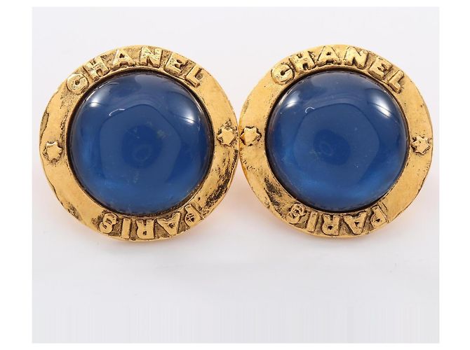 Orecchini a clip tondi Gripoix Chanel D'oro - vista 6