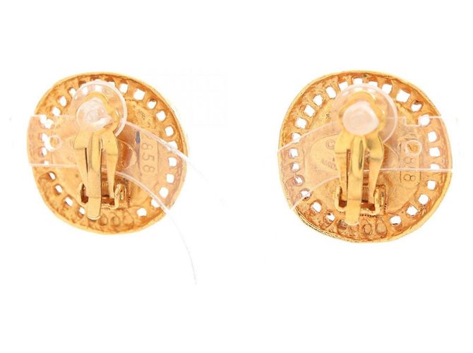 Orecchini a clip tondi Gripoix Chanel D'oro - vista 2